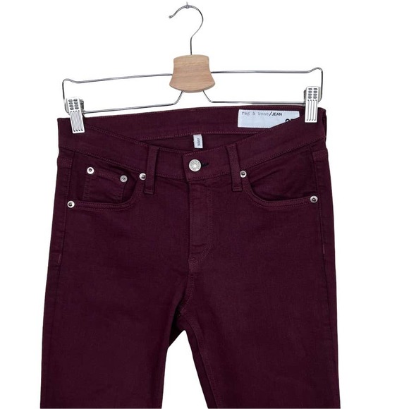 Rag & Bone Skinny Jeans in Port Burgundy Size 27 - Picture 2 of 15